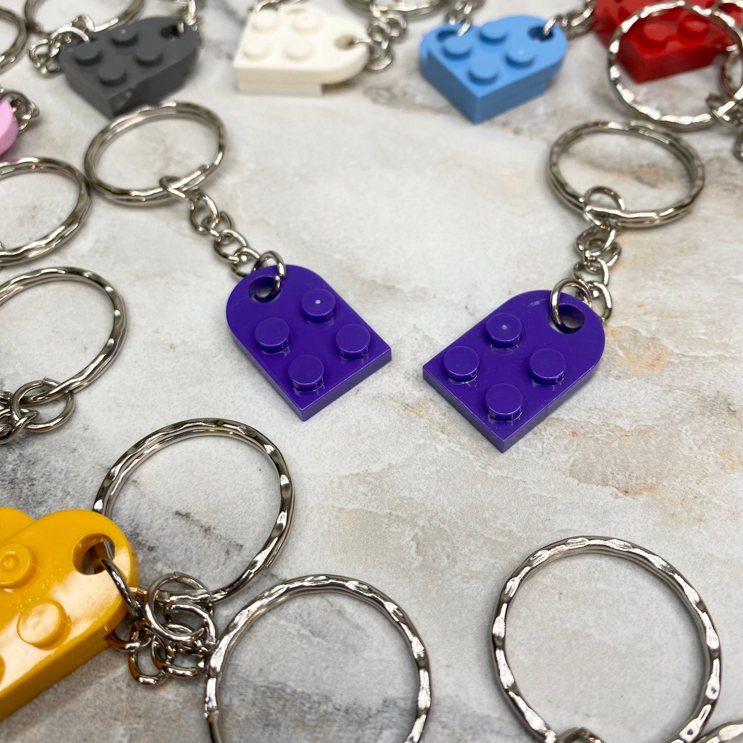 Keychain - Valentine’s Day - Pull-Apart Building Block Hearts