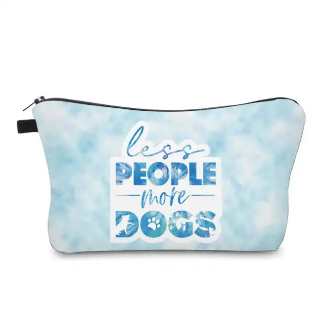 Pouch - Dog, Less People More Dogs Blue