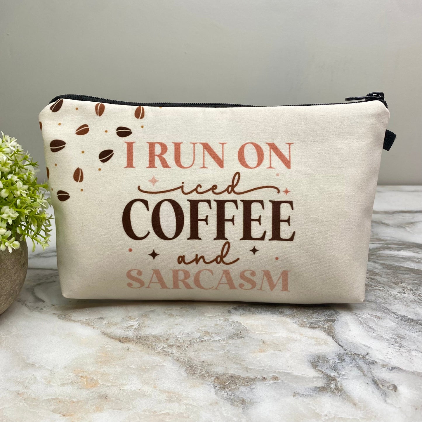 Pouch - Coffee, Run On Iced Coffee Sarcasm