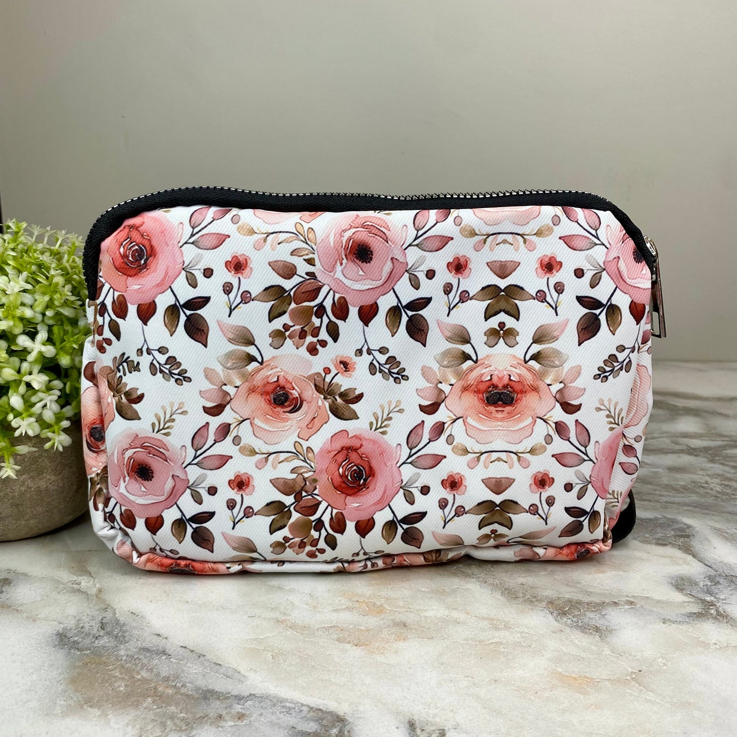 Nylon Belt Bag - Crossbody + Fanny - Floral Rose