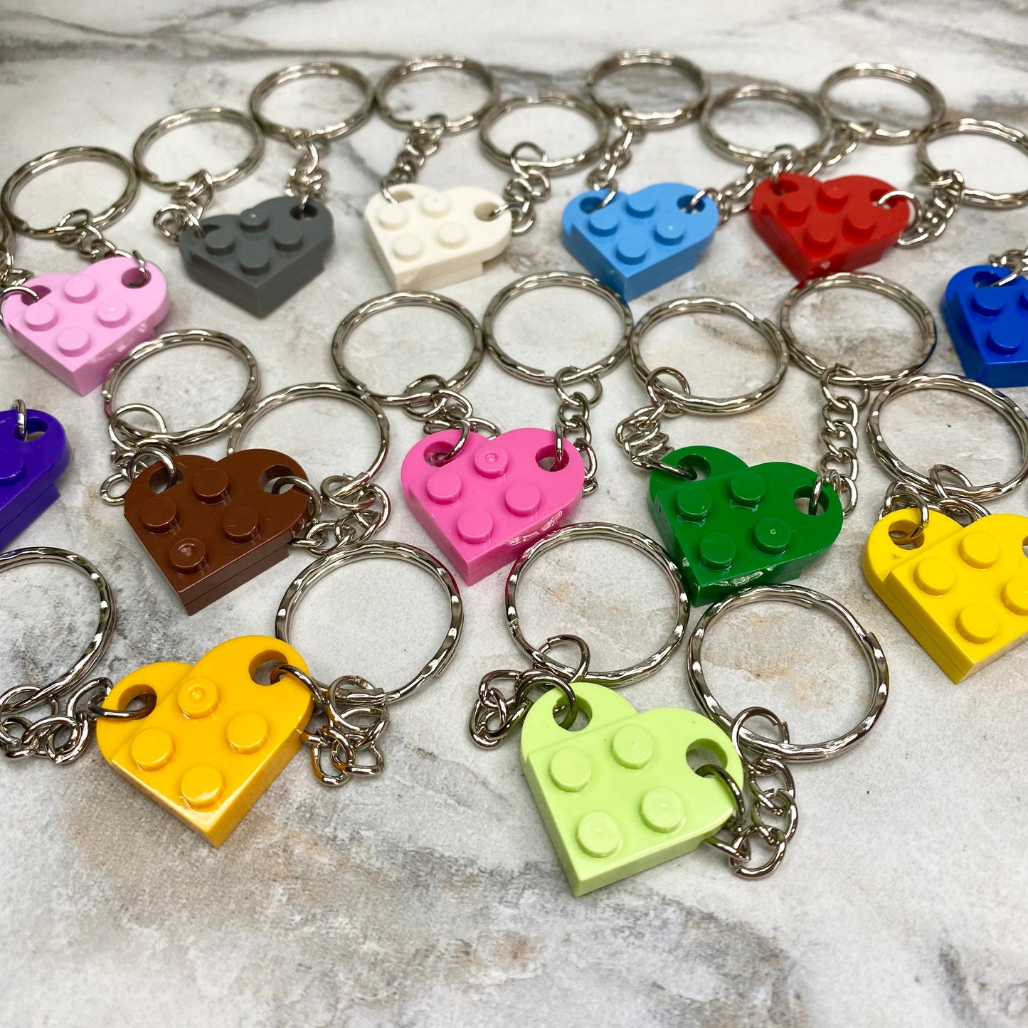 Keychain - Valentine’s Day - Pull-Apart Building Block Hearts