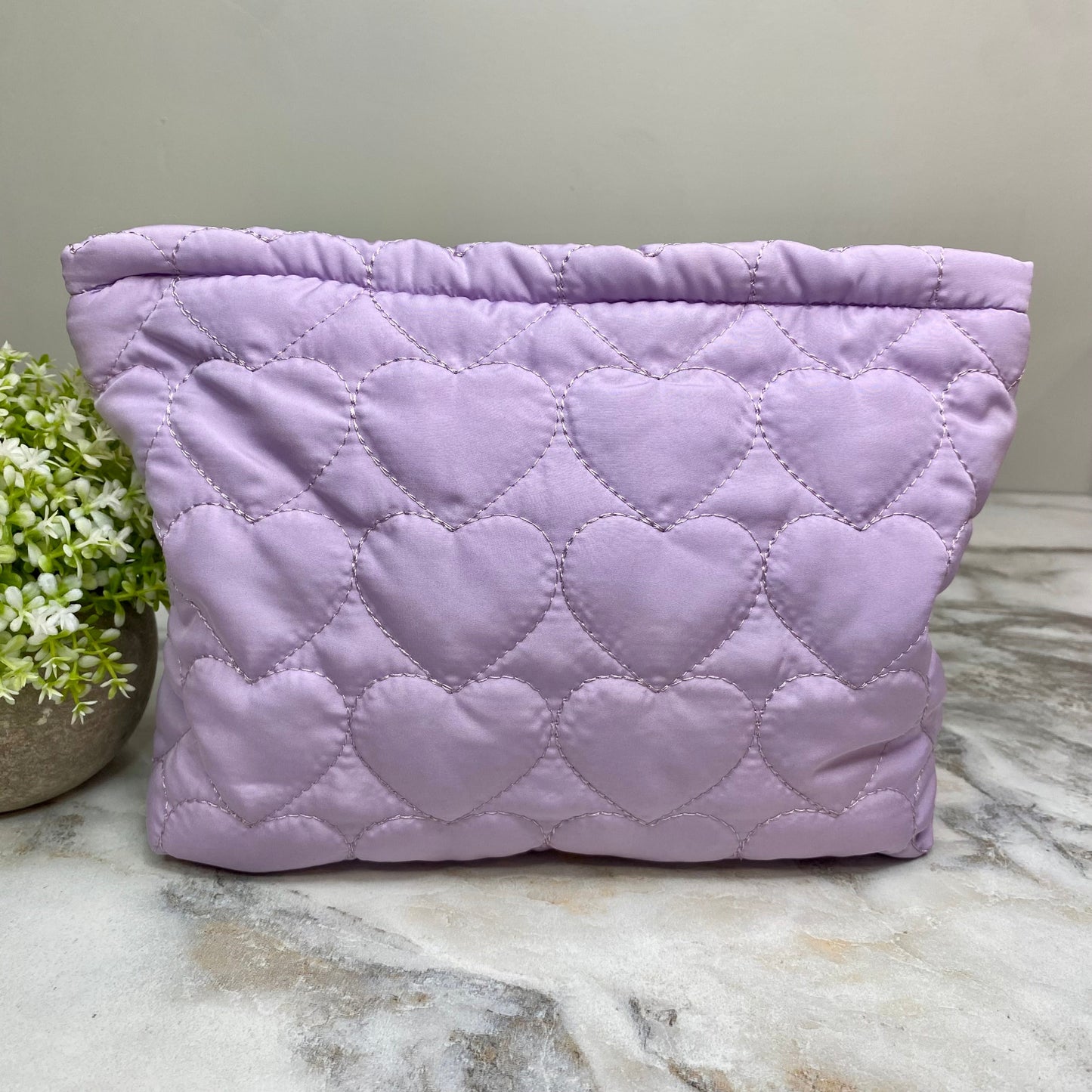 Puffer Pouch - Heart - Light Purple