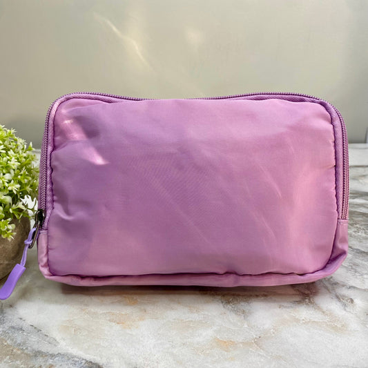 Nylon Belt Bag - Crossbody + Fanny - Light Purple