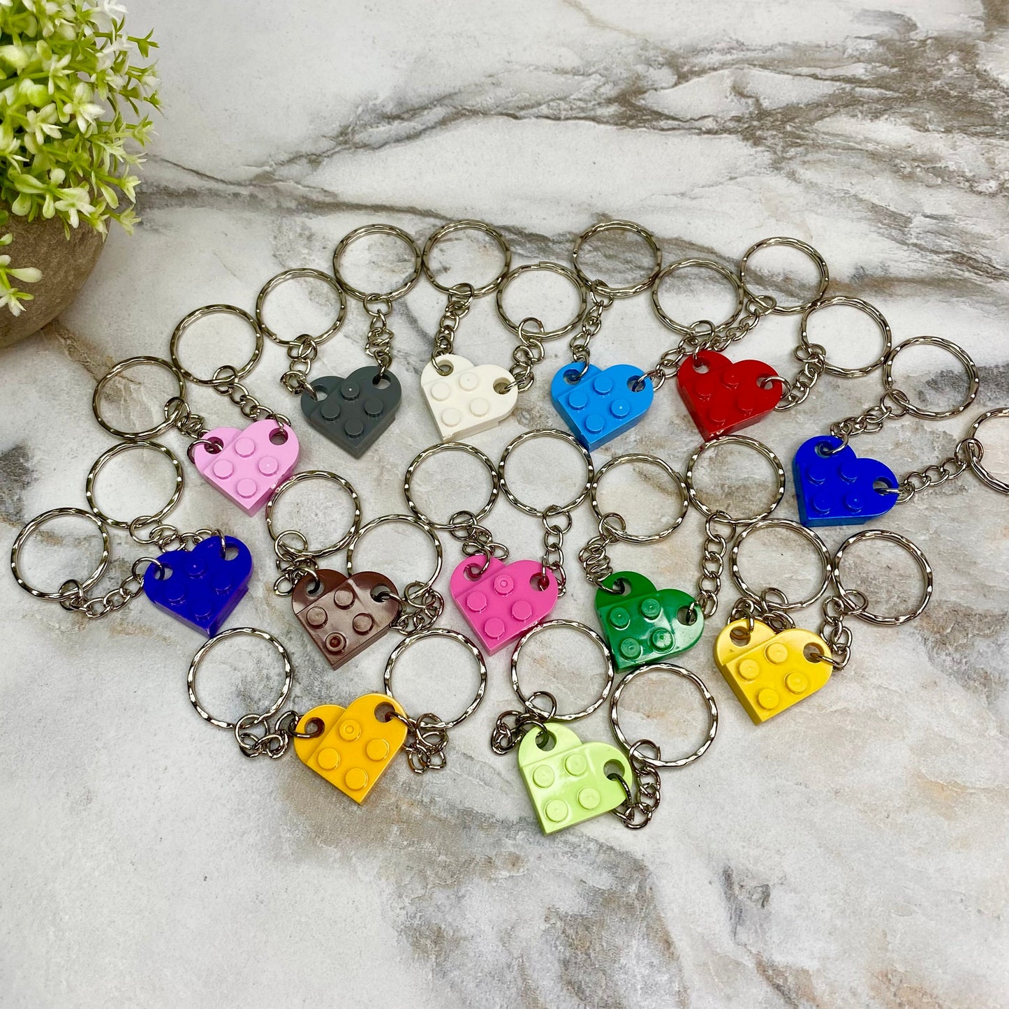 Keychain - Valentine’s Day - Pull-Apart Building Block Hearts