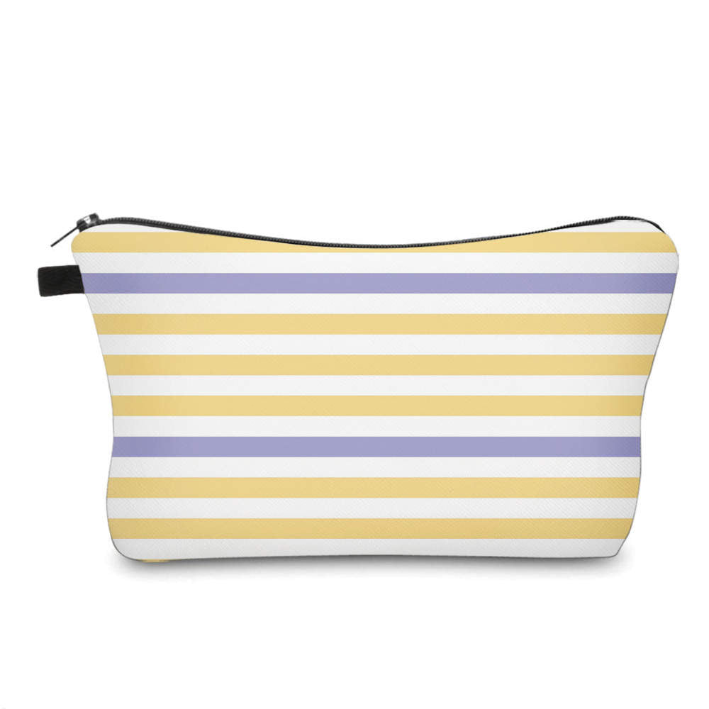 Pouch - Stripes, Yellow Purple