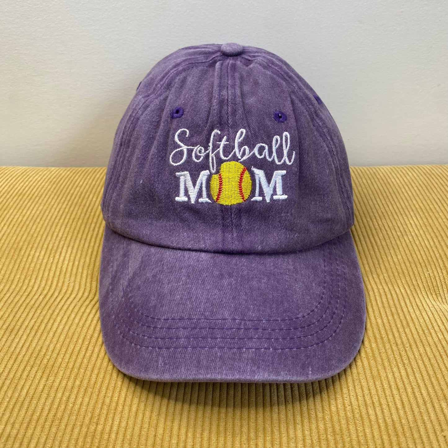 Hat - Softball Mom - Purple