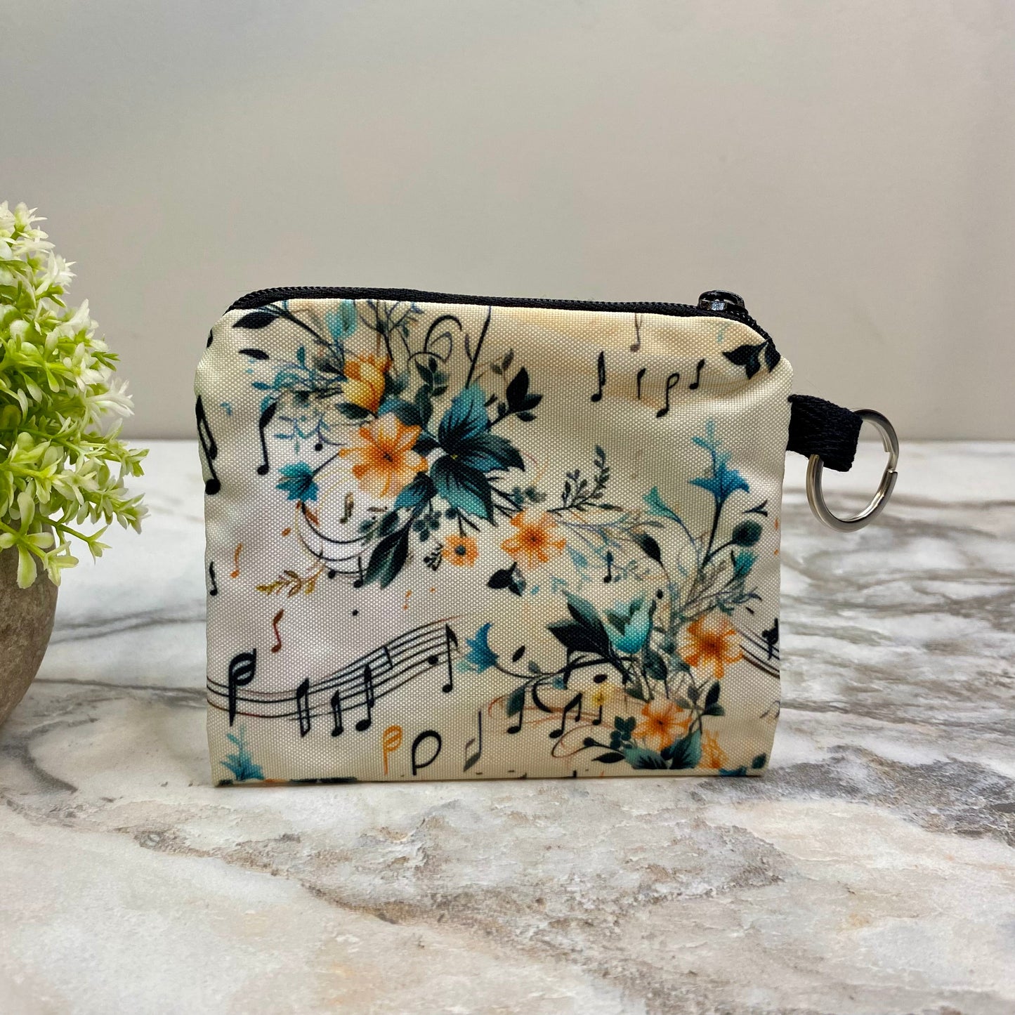 Mini Pouch - Music Notes Floral