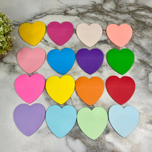 Sticky Note Pad - Hearts - Thin