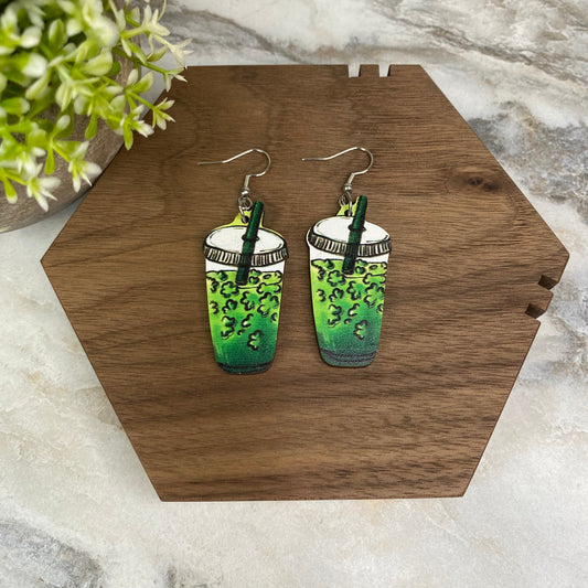 Wooden Dangle Earrings - St. Patrick’s Day - #12