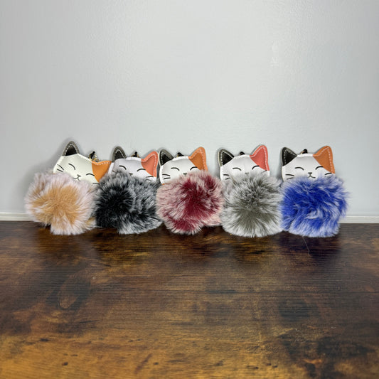 Keychain - Fuzzy Cat Pom