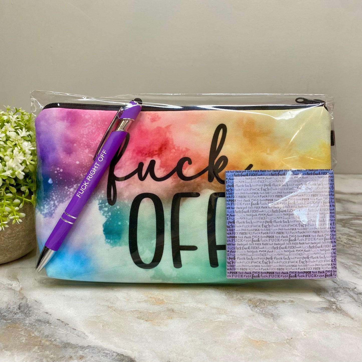 Pouch, Sticky Note, Pen Set - Fuck Off #1