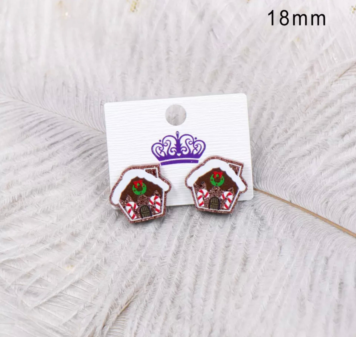 Acrylic Studs - Gingerbread House